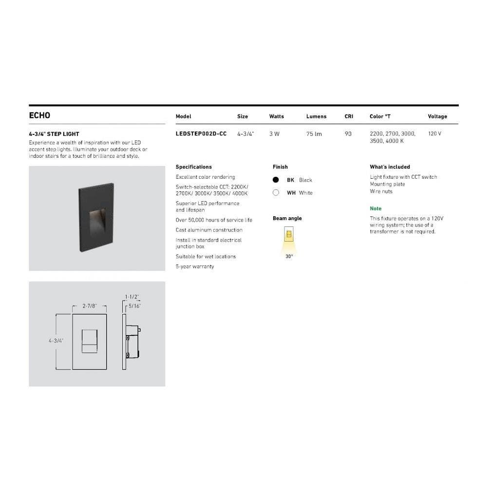 LEDSTEP002D-BK